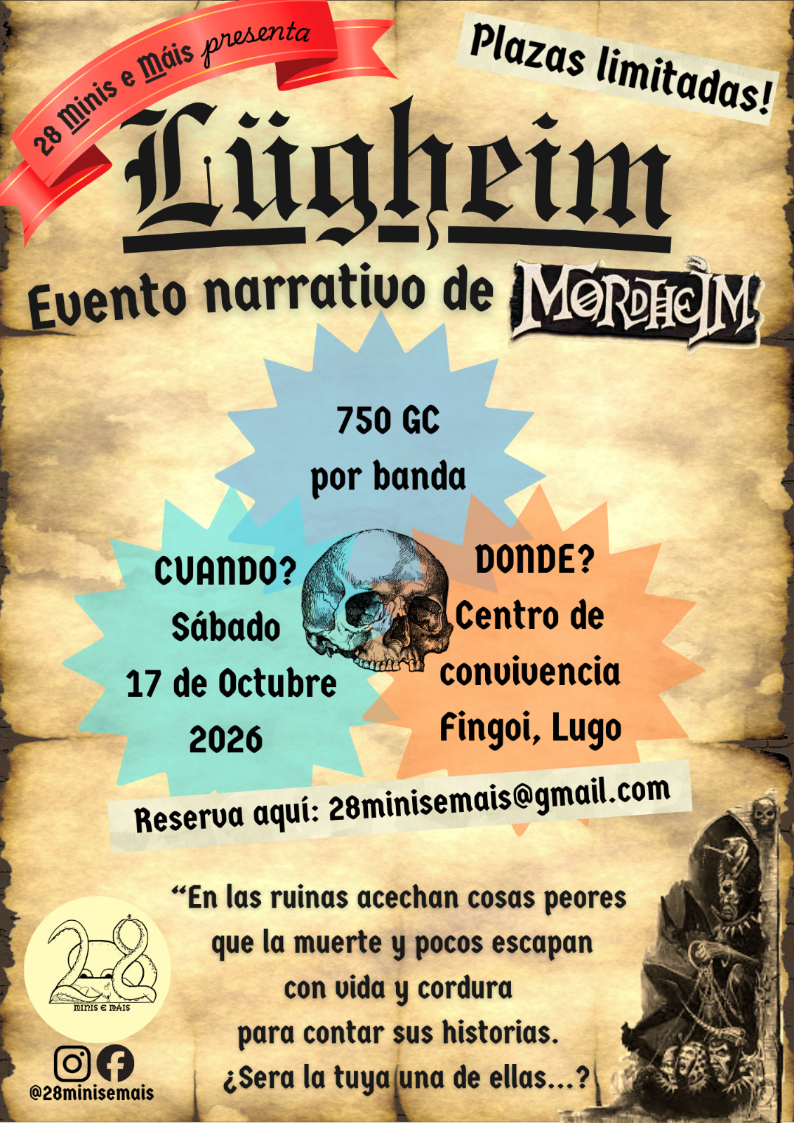 Encuentro Mordheim Lugheim por 28 Minis e Máis