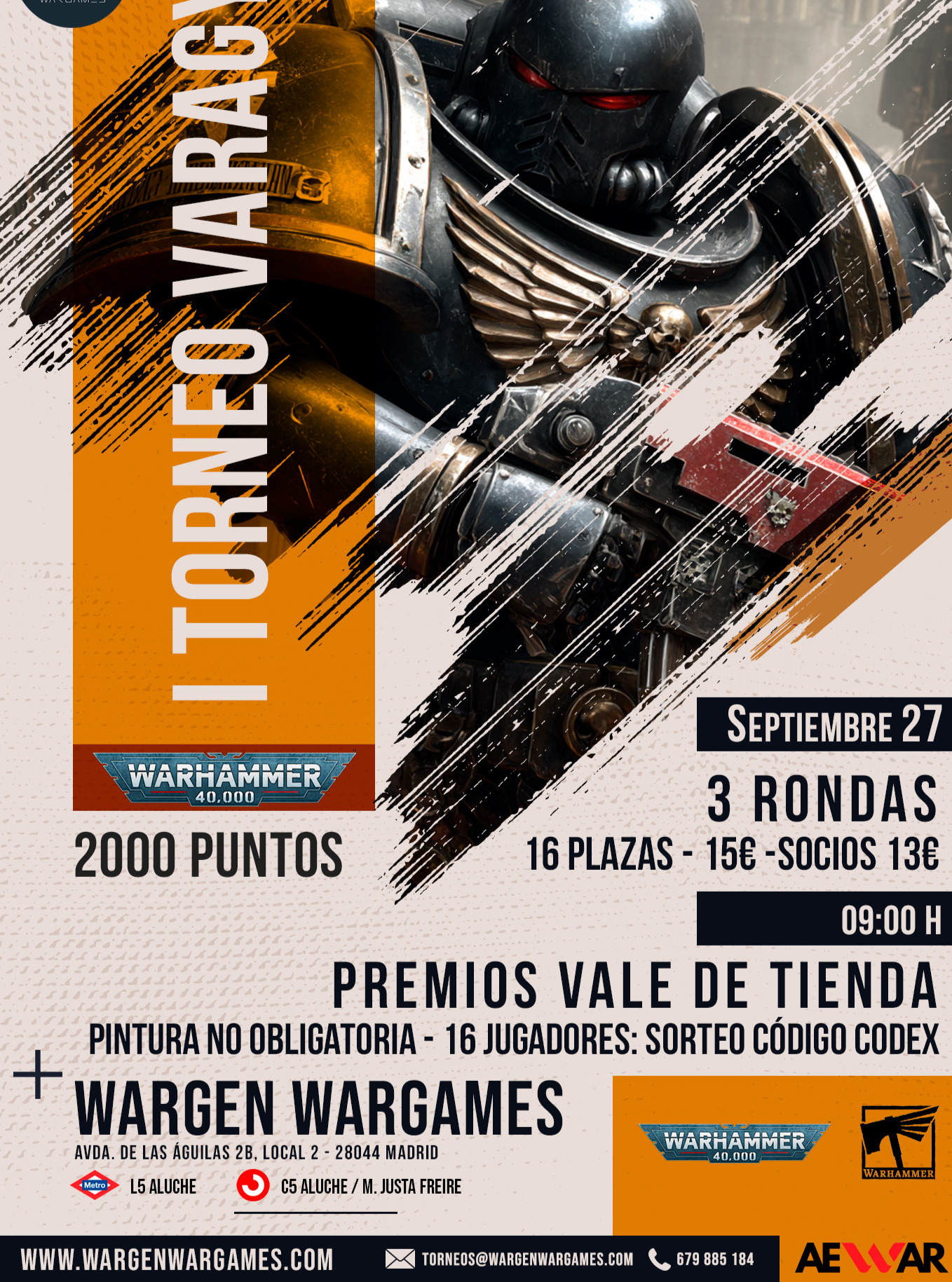 I Torneo Warhammer 40.000 Varagyr Wolf Guard - Septiembre 2026