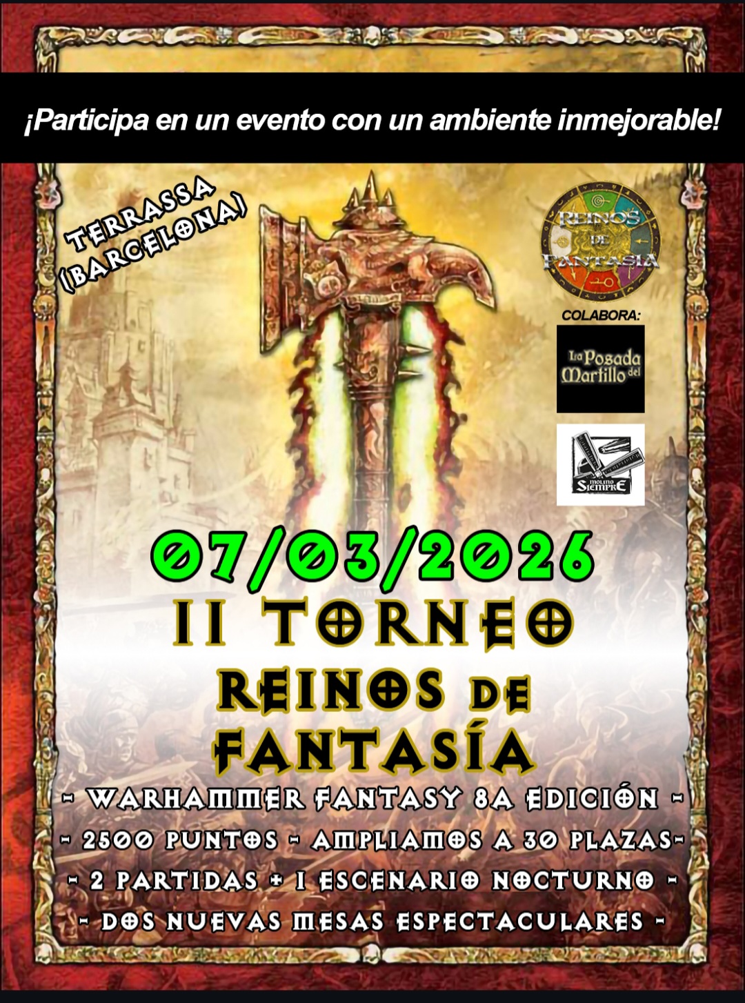 II Torneo Warhammer Fantasy Reinos de Fantasía