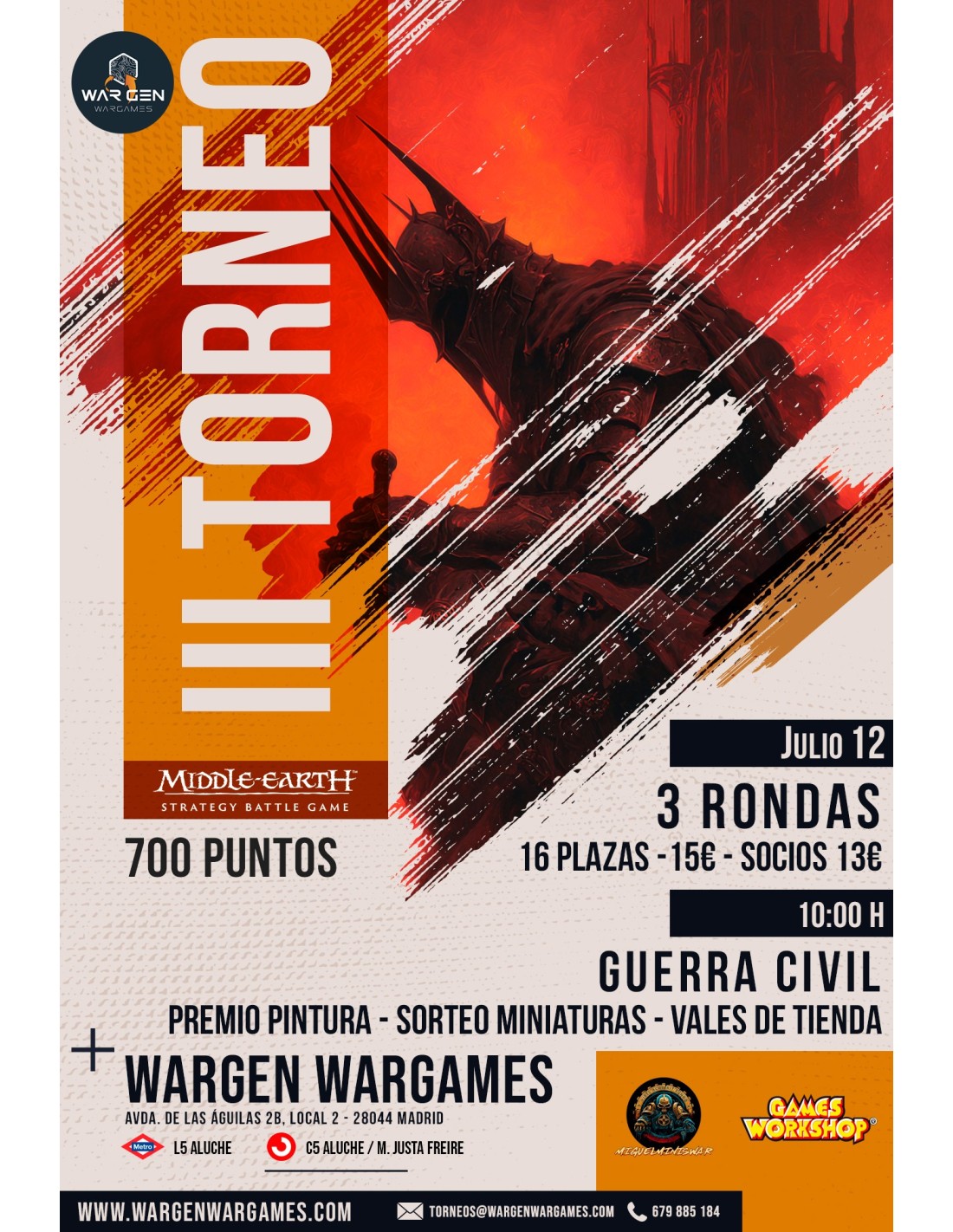 III Torneo Middle Earth Wargen Wargames - Julio 2026