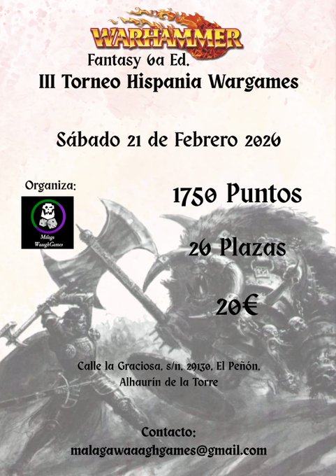 III Torneo Warhammer Fantasy Hispania Wargames
