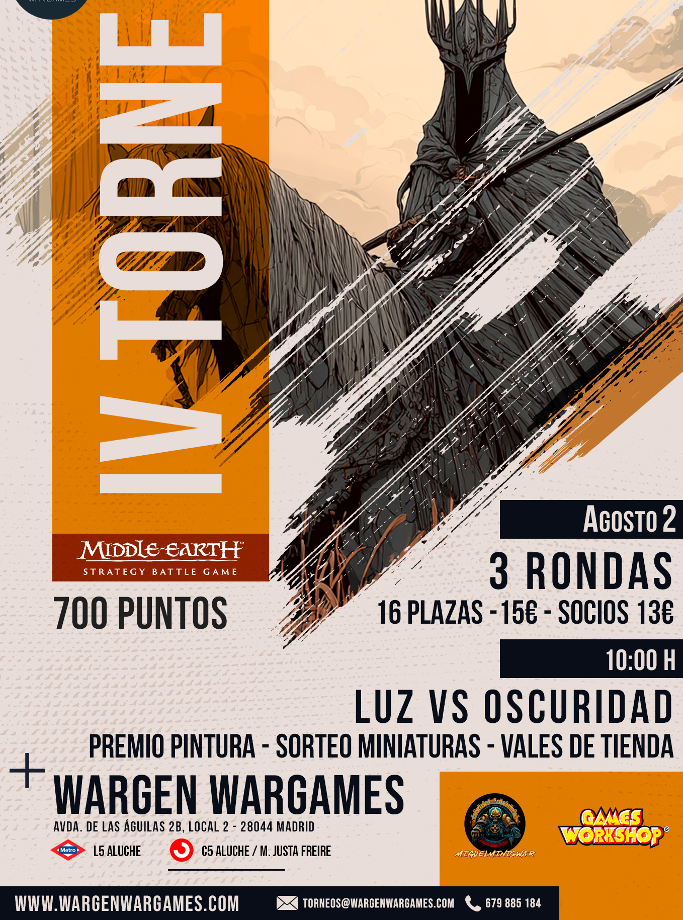 IV Torneo Middle Earth Wargen Wargames - Agosto 2026