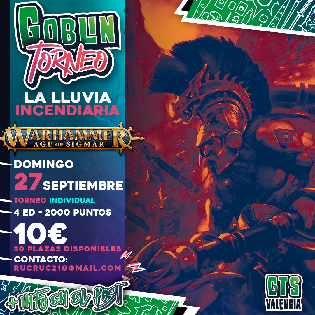 Goblin Torneo Age of Sigmar La Lluvia Incendiaria - Septiembre 2026