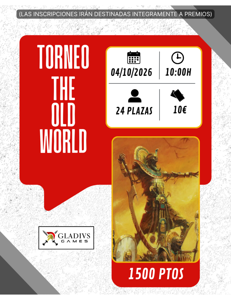 Torneo The Old World Gladius Games - Octubre 2026