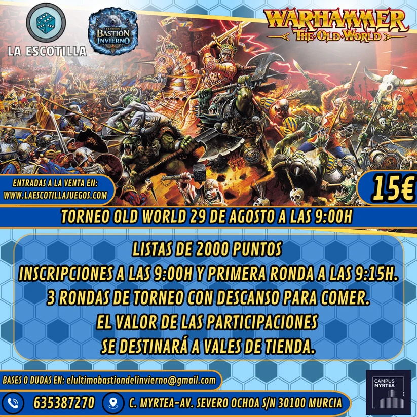 Torneo The Old World La Escotilla - Agosto 2026