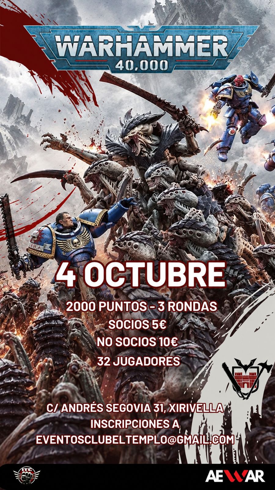 Torneo Warhammer 40.000 El Templo - Octubre 2026