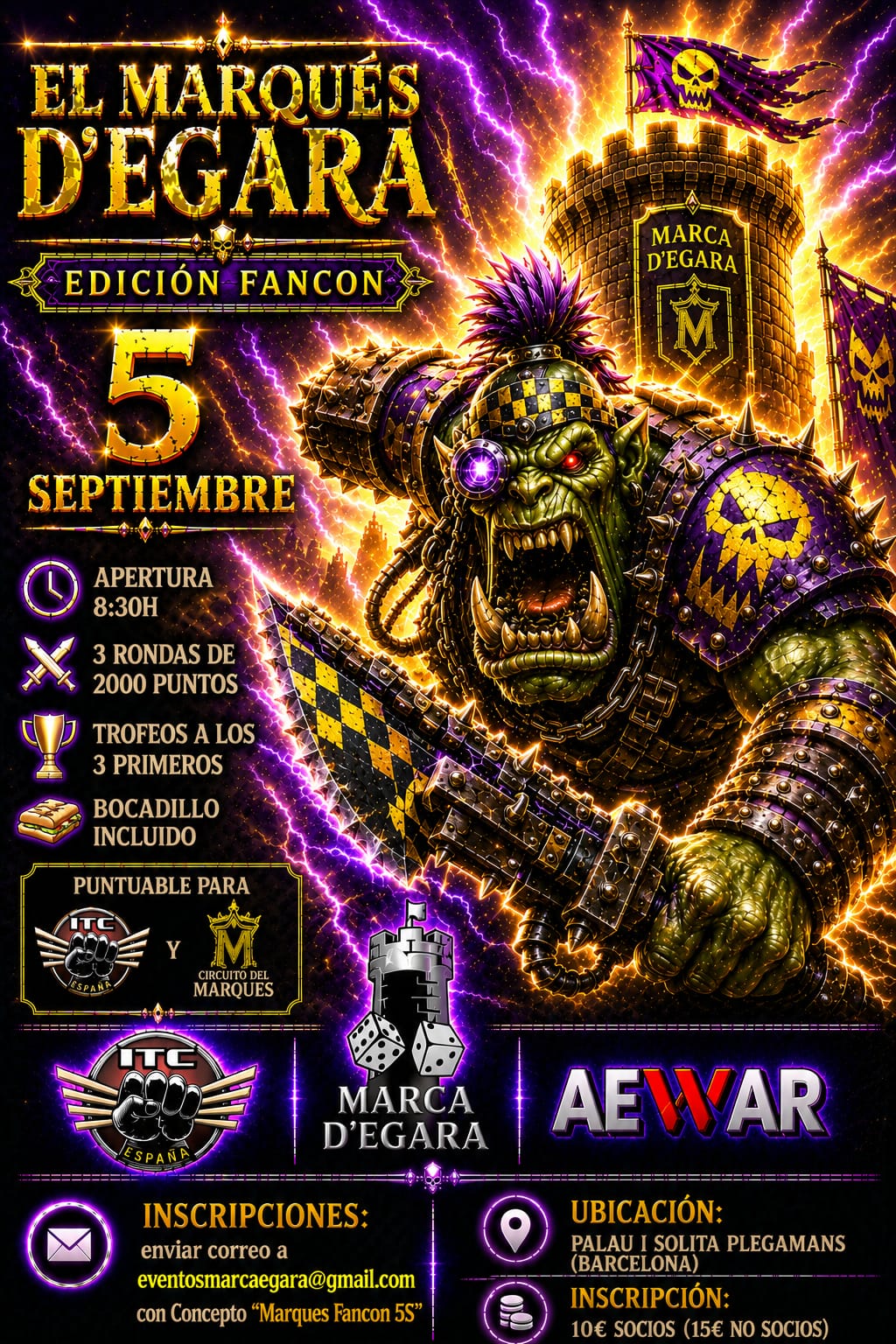 Torneo Warhammer 40K El Marques d´ Egara Fancon Sábado - Septiembre 2026