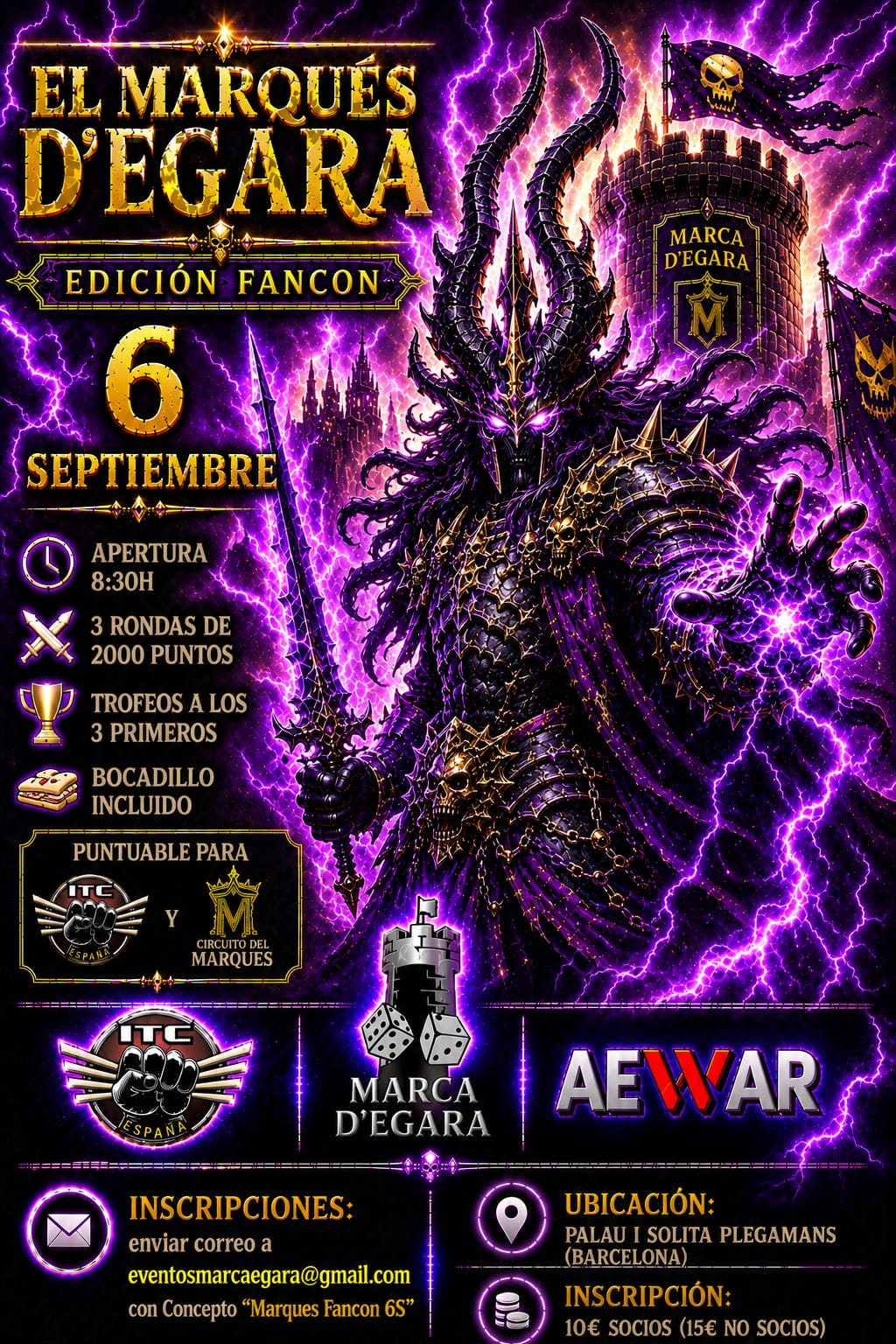 Torneo Warhammer 40K El Marques d´ Egara Fancon Domingo - Septiembre 2026