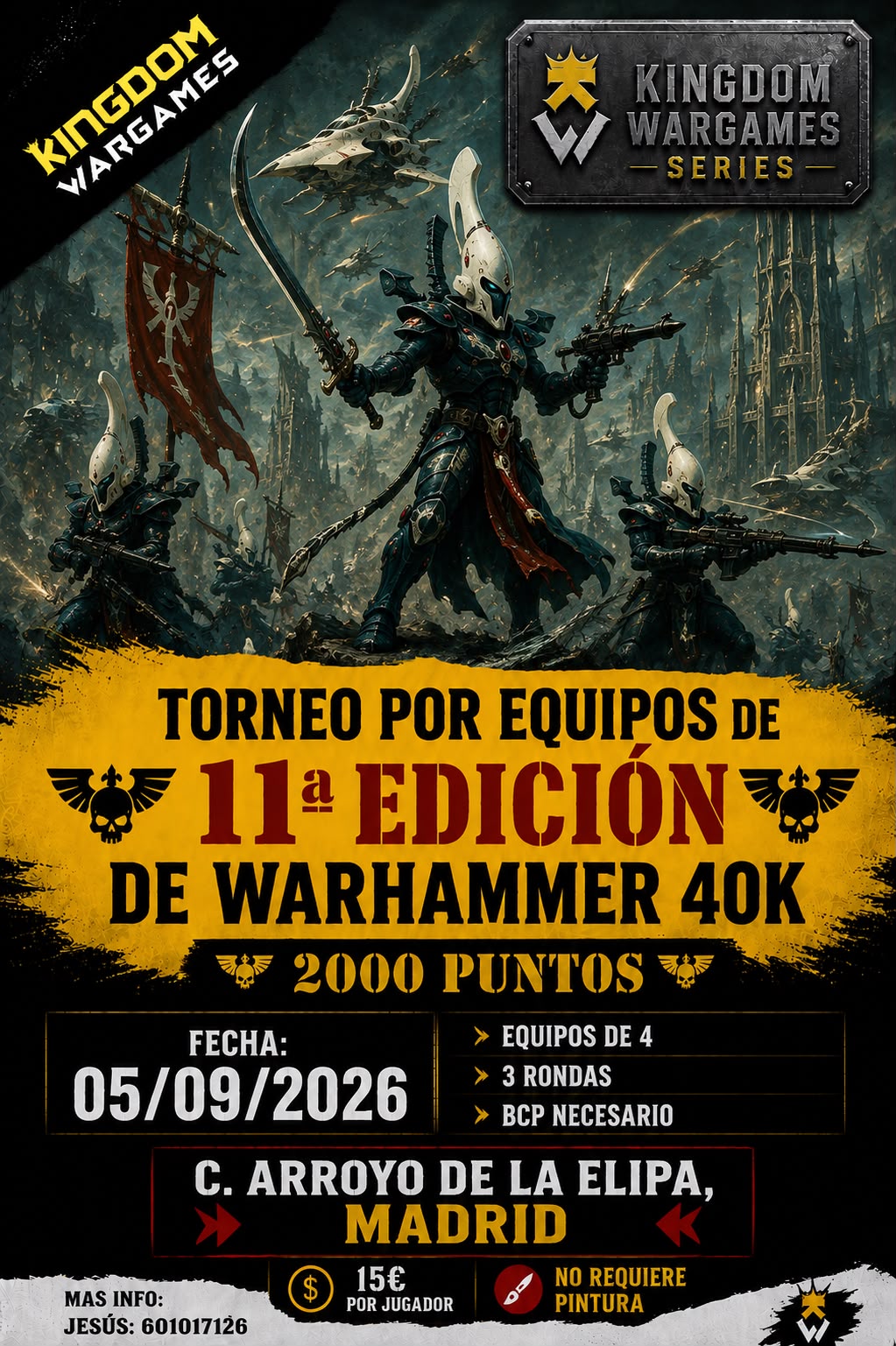 Torneo Warhammer 40K por equipos Kingdom Wargames - Septiembre 2026