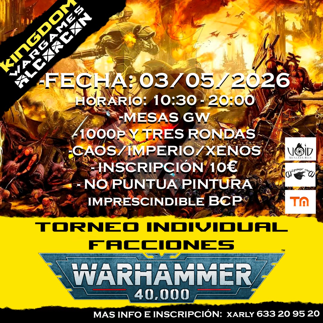 Torneo Warhammer 40K Facciones Kingdom Wargames 2026