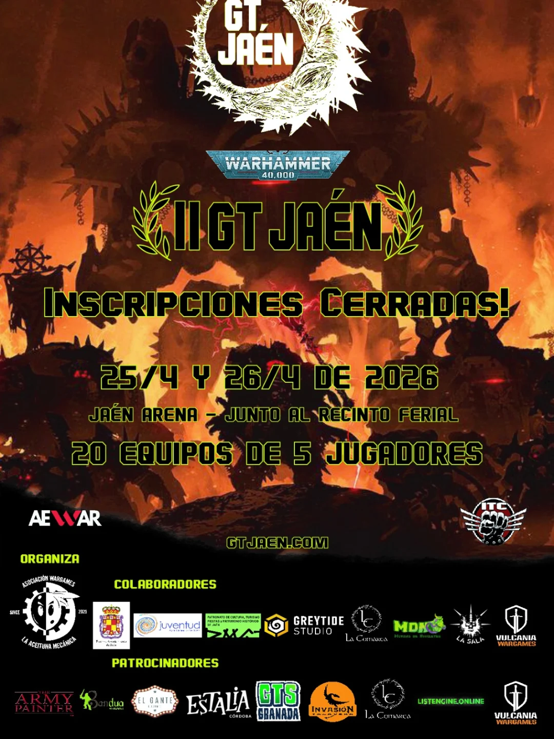 Torneo Warhammer 40K GT Jaen