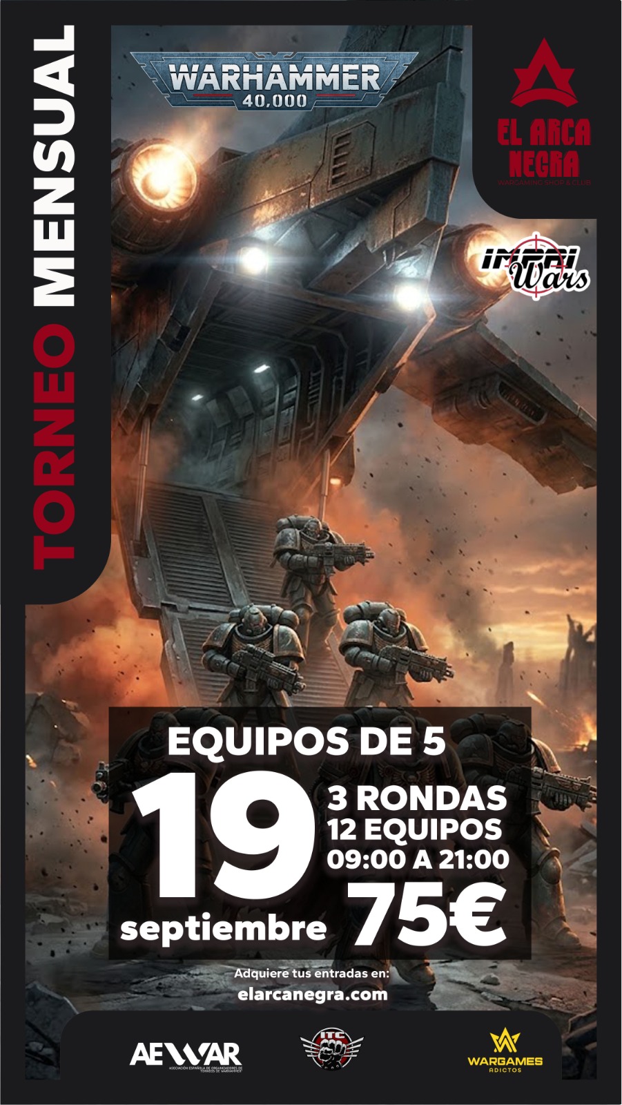 Torneo Warhammer 40K por equipos El Arca Negra - Septiembre 2026