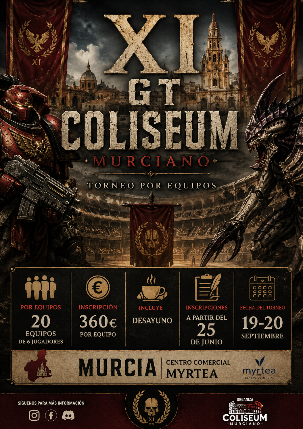 XI Torneo Warhammer 40K GT por equipos Coliseum Murciano
