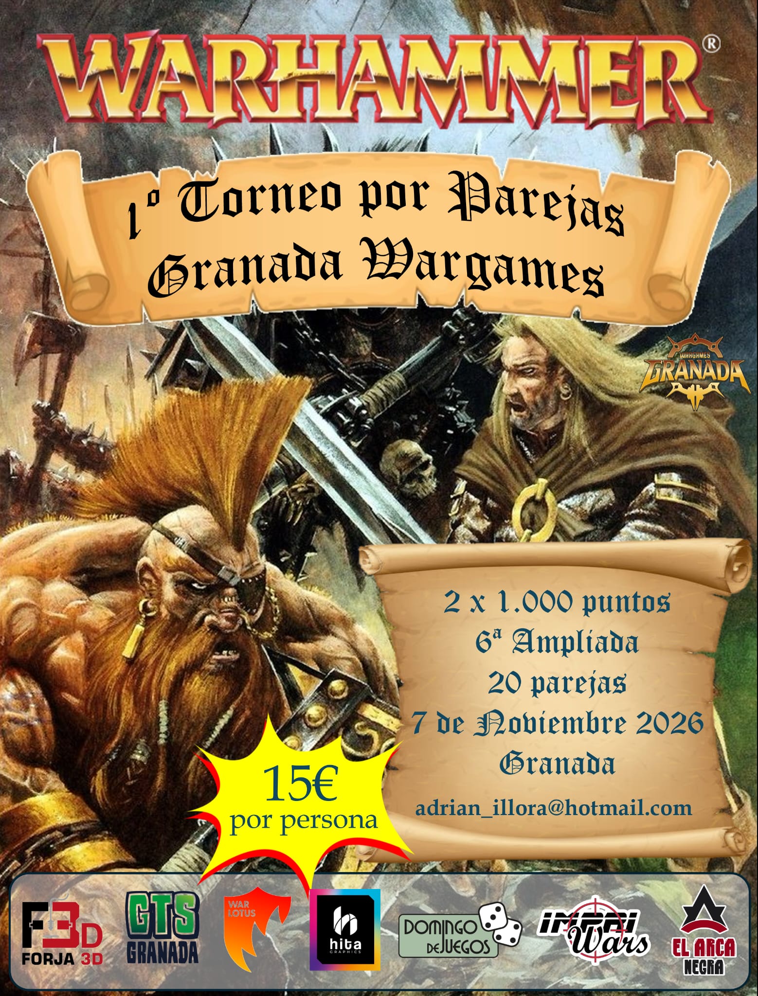 I Torneo Warhammer Fantasy por Parejas Wargames Granada