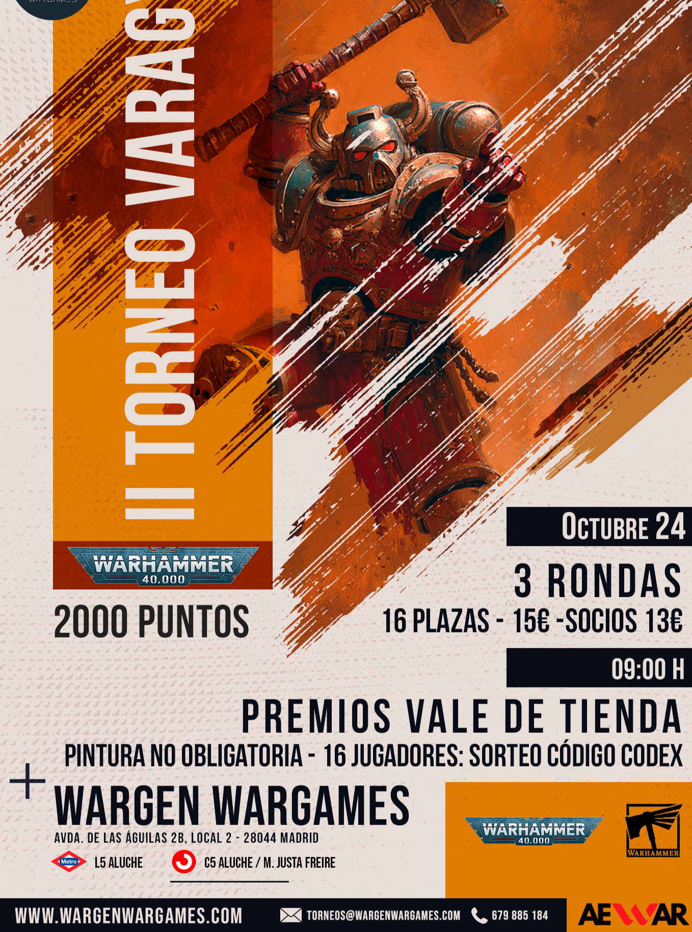 II Torneo Warhammer 40.000 Varagyr Wolf Guard - Octubre 2026
