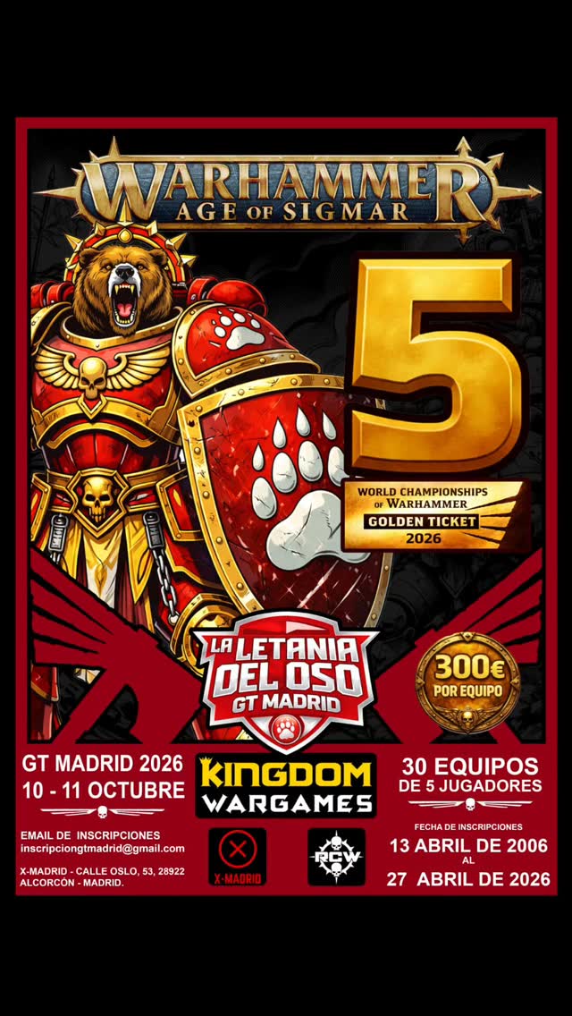 Torneo Age of Sigmar GT La Letanía del Oso