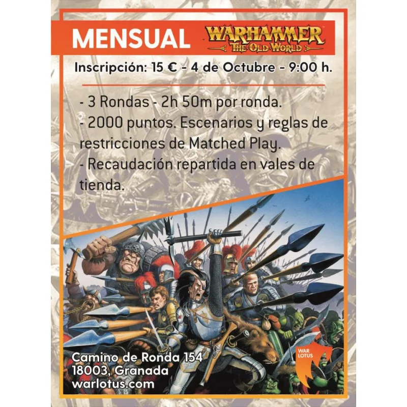 Torneo The Old World War Lotus - Octubre 2026