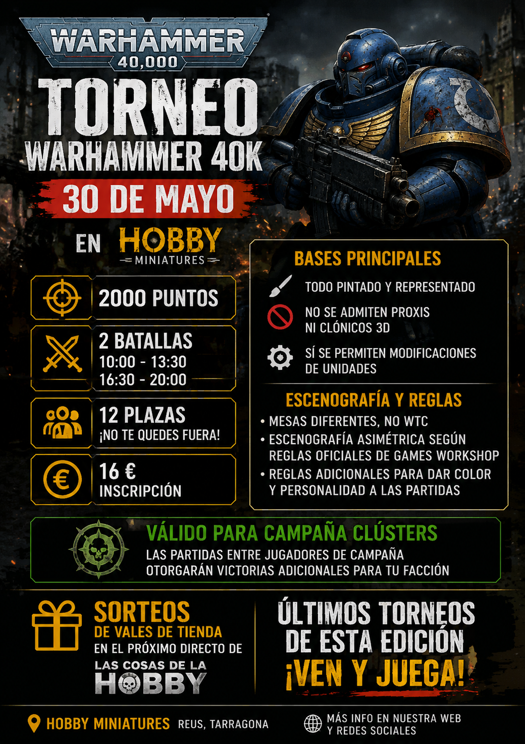 Torneo Warhammer 40K Hobby Miniatures - Mayo 2026