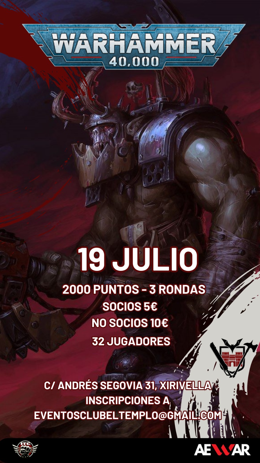 Torneo Warhammer 40.000 El Templo - Julio 2026