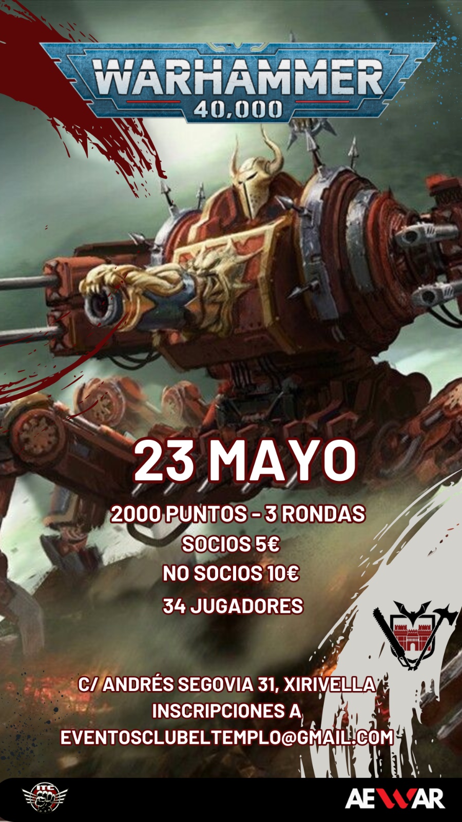 Torneo Warhammer 40.000 El Templo - Mayo 2026