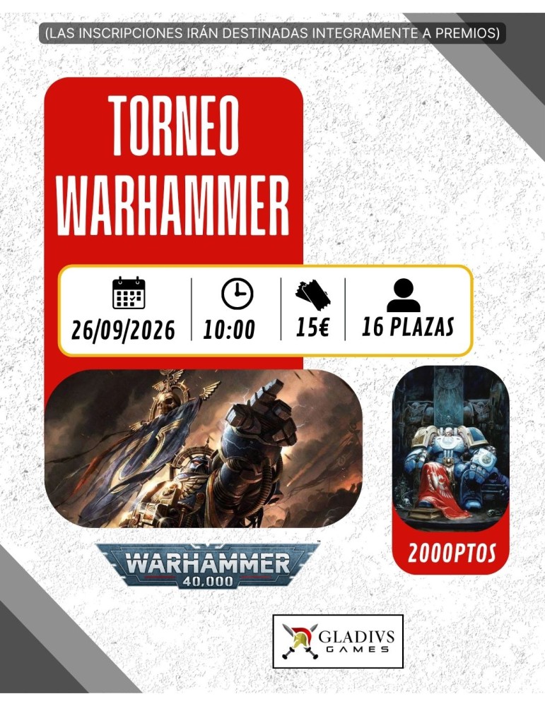 Torneo Warhammer 40.000 Gladius Games - Octubre 2026