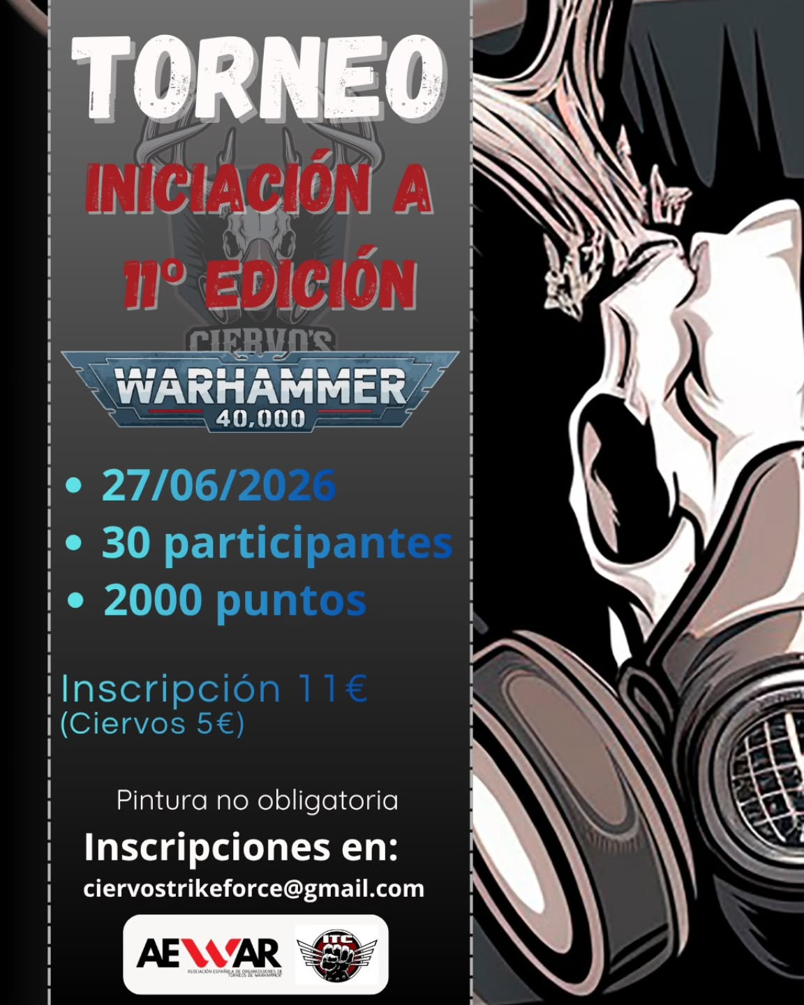 Torneo Warhammer 40K Iniciación a 11ª La Guarida del Ciervo - Junio 2026