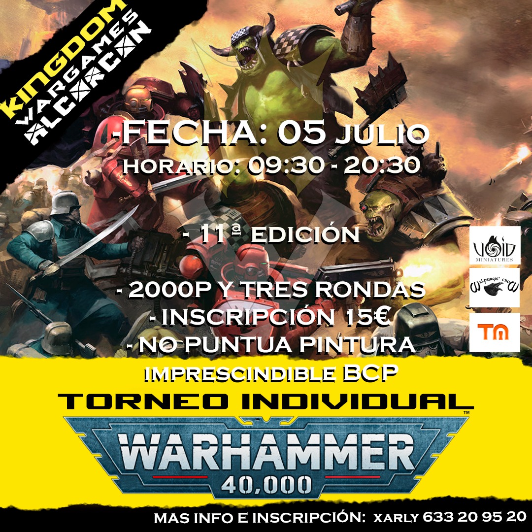 Torneo Warhammer 40K Kingdom Wargames Alcorcón - Julio 2026