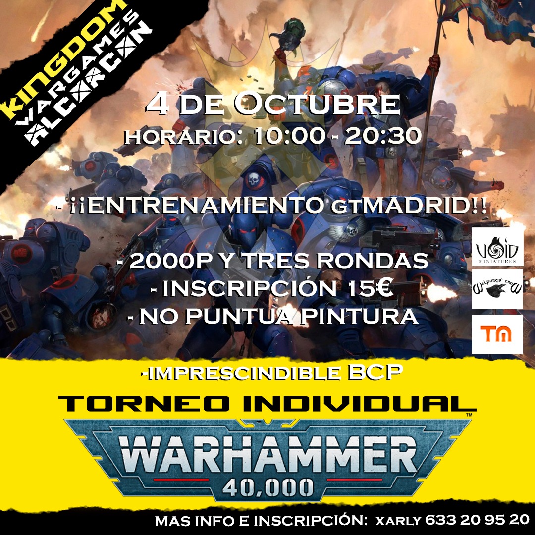 Torneo Warhammer 40K Kingdom Wargames Alcorcón - Octubre 2026