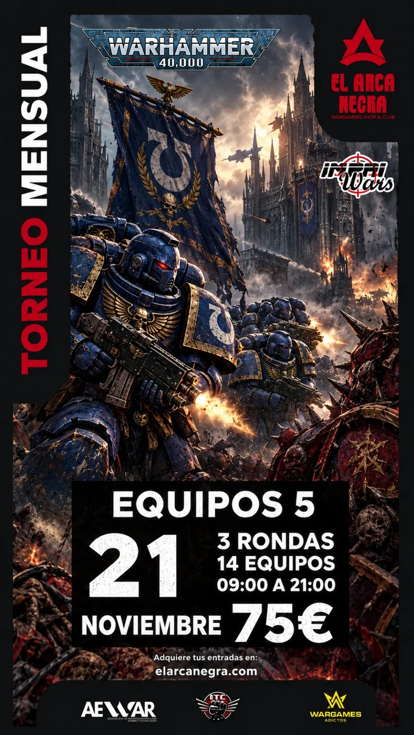 Torneo Warhammer 40K por equipos El Arca Negra - Noviembre 2026
