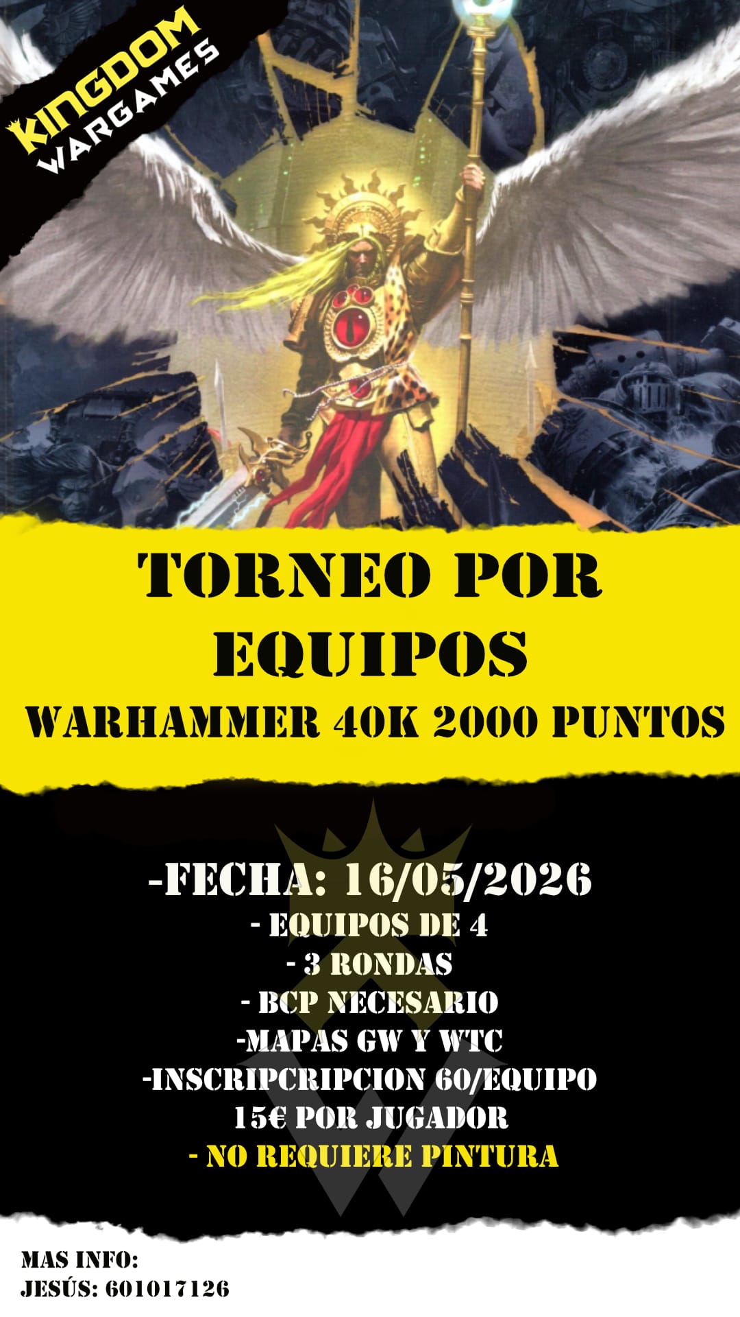 Torneo Warhammer 40K por equipos Kingdom Wargames - Mayo 2026