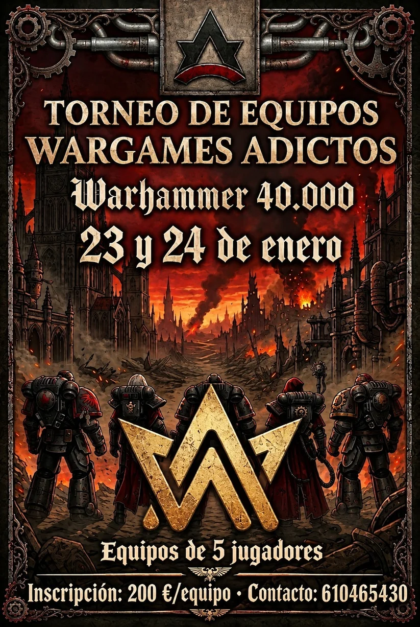 Torneo Warhammer 40K por equipos Wargames Adictos - Enero 2027