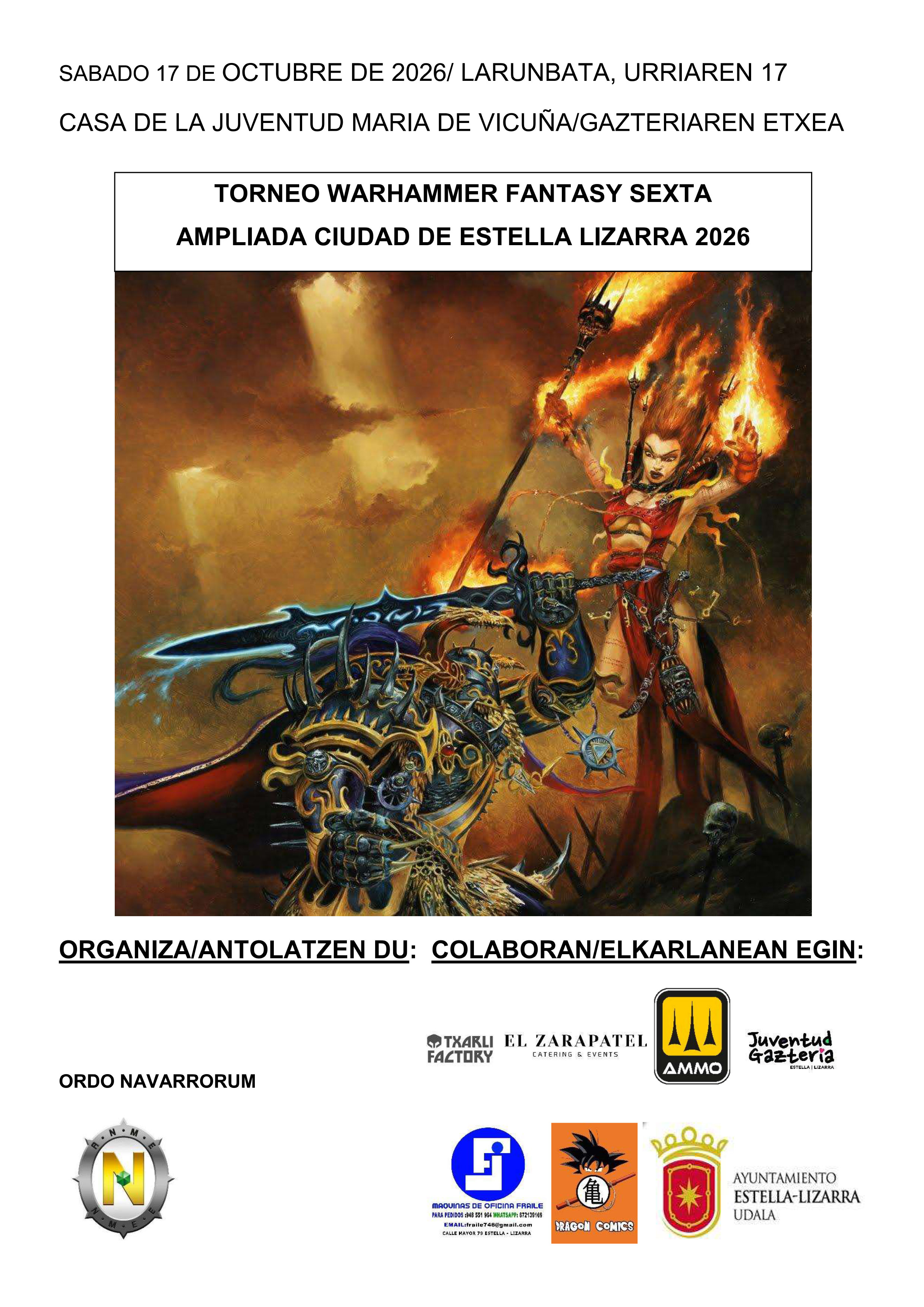 Torneo Warhammer Fantasy Ciudad de Estella-Lizarra 2026