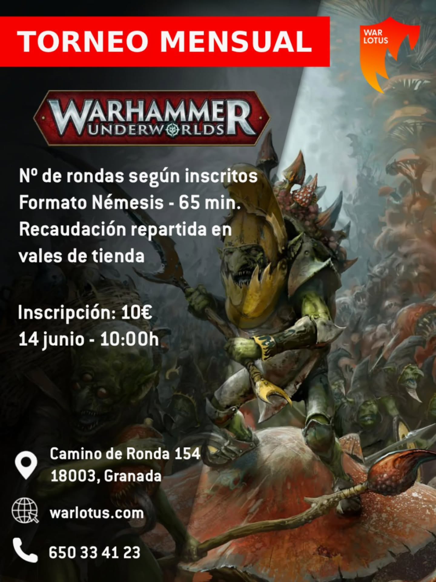 Torneo Warhammer Underworlds War Lotus - Junio 2026