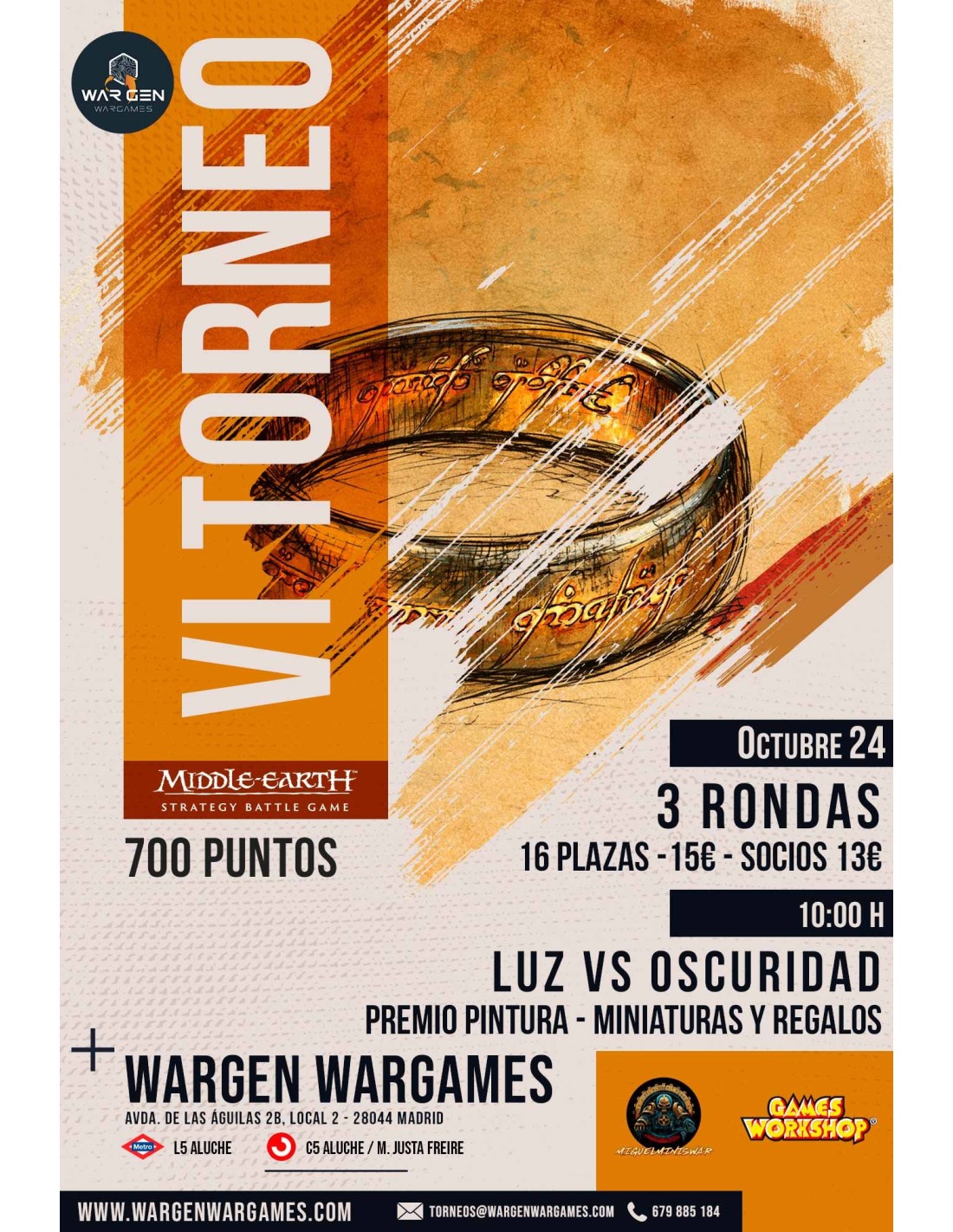 VI Torneo Middle Earth Wargen Wargames - Octubre 2026
