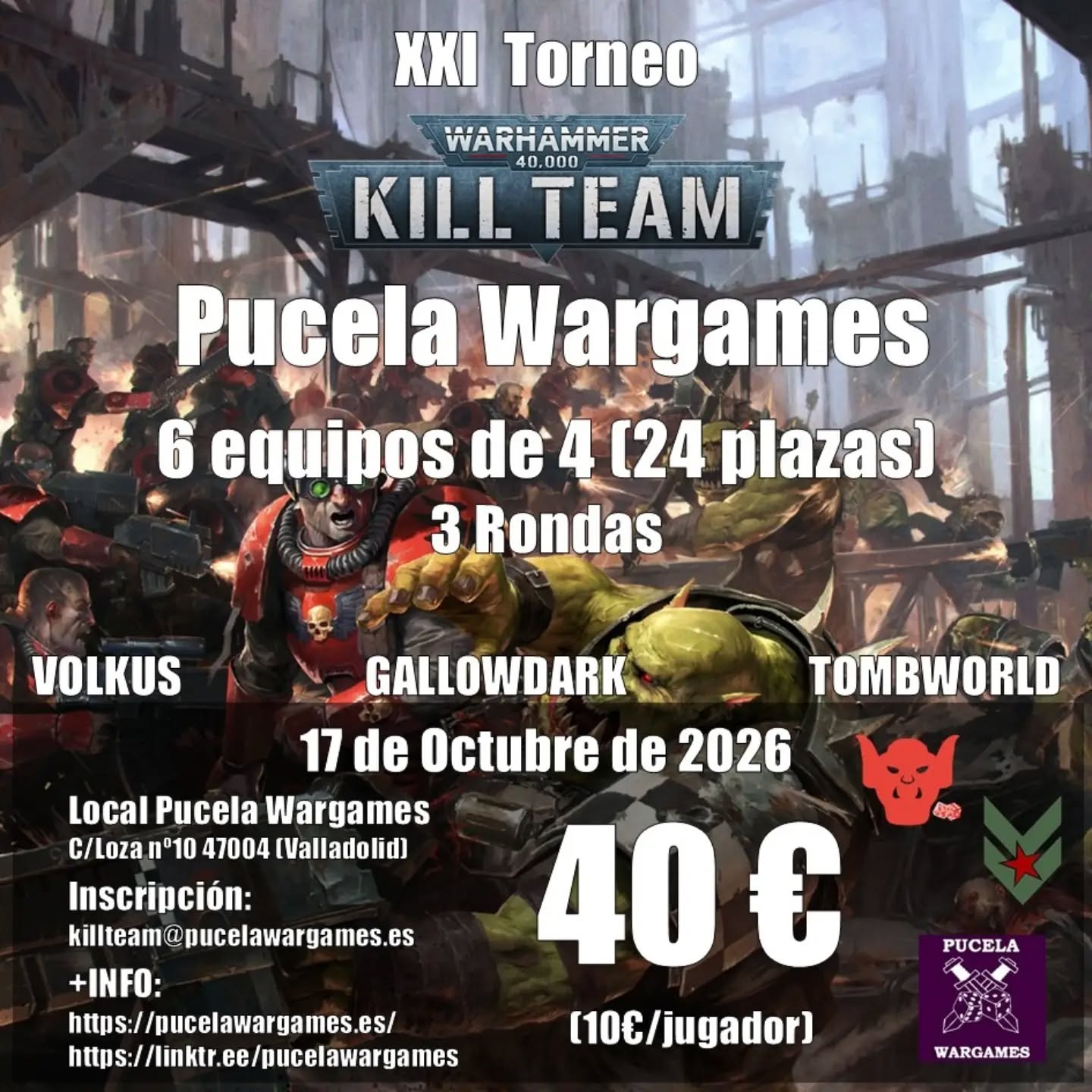 XXI Torneo Kill Team por equipos Pucela Wargames