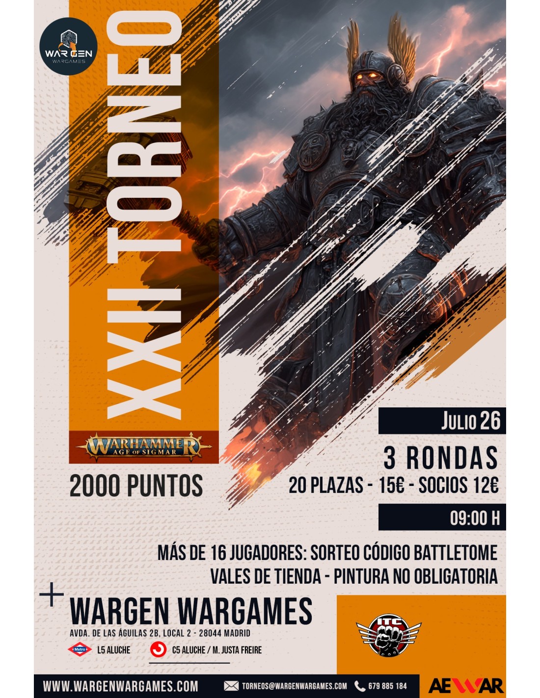 XXII Torneo Age of Sigmar Wargen Wargames - Julio 2026