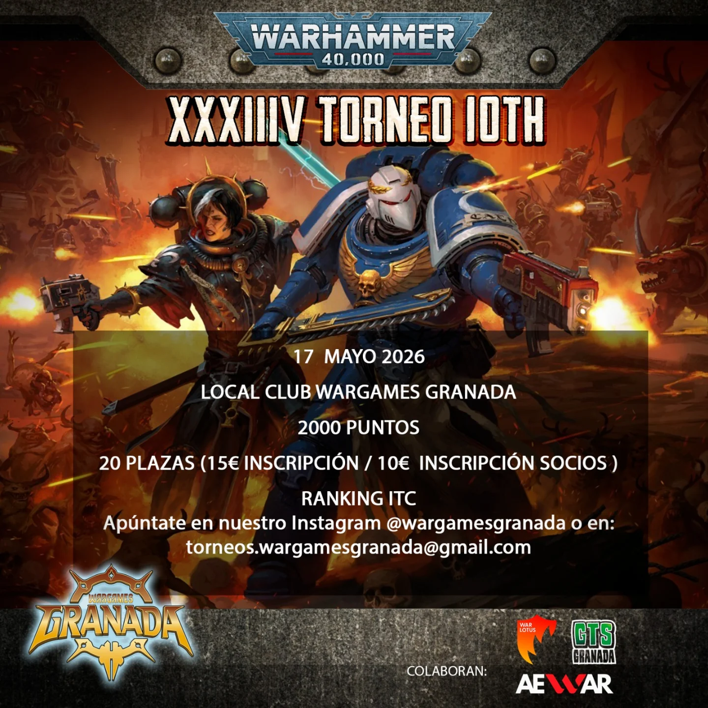 XXXIV Torneo Warhammer 40.000 Wargames Granada
