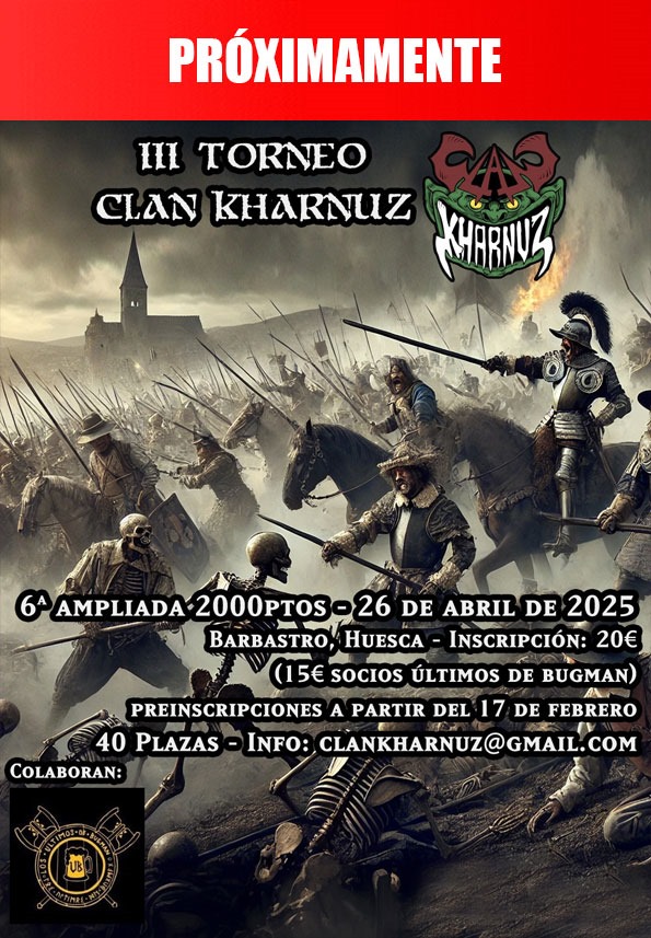 Cartel Anuncio III Torneo Warhammer Fantasy Clan Kharnuz 2025